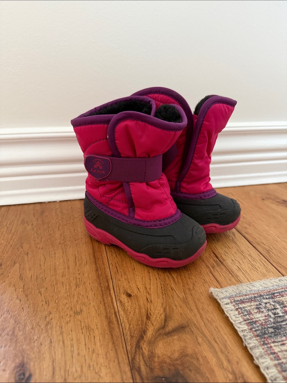 Kamik Pink and Purple Kids Snow Boots